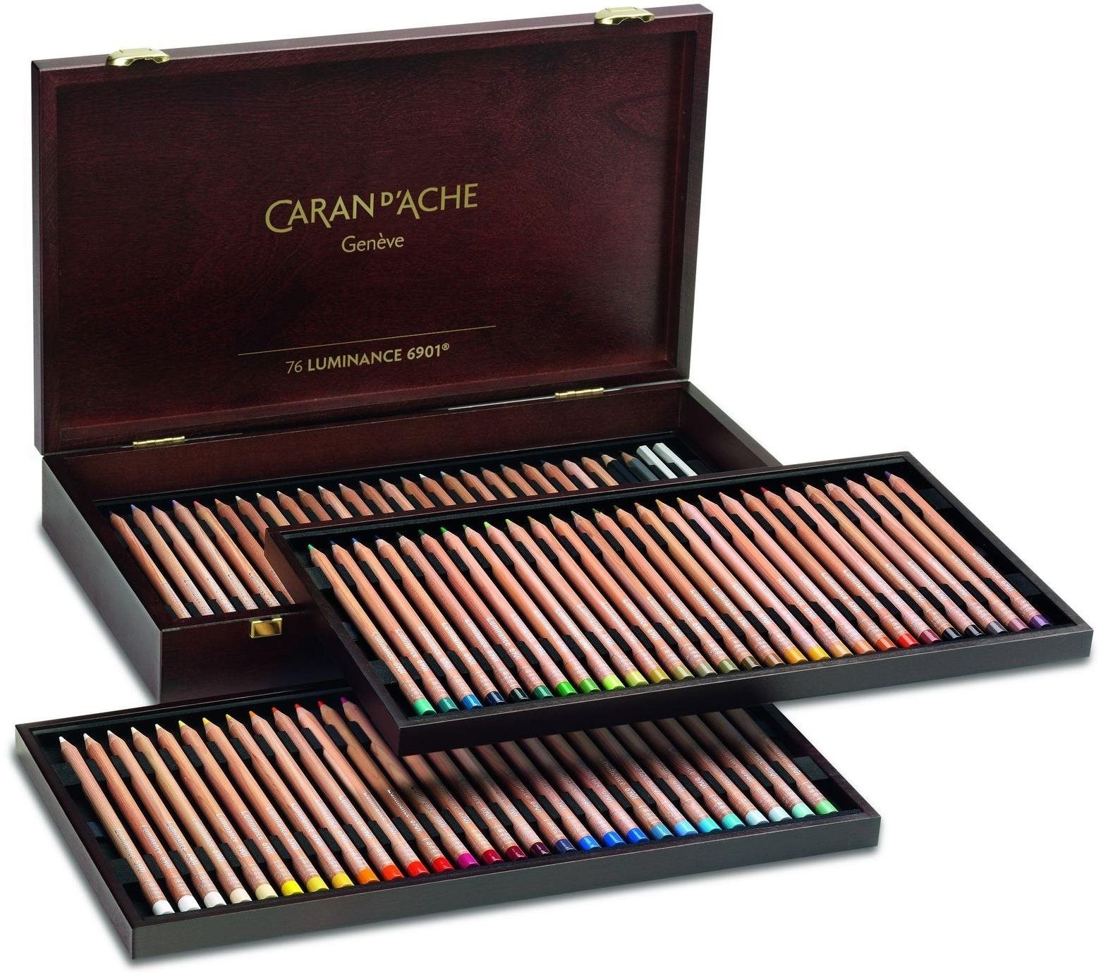 CARAN D'ACHE Luminance 6901 pastelky v dřevěném boxu