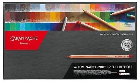 Sada pastelky CARAN D'ACHE Luminance 6901 s 100 barvami a blendery
