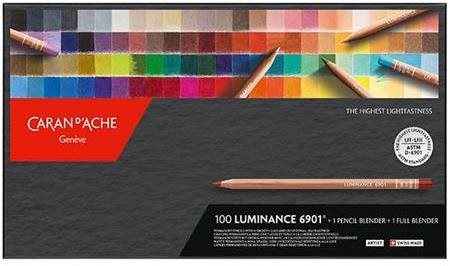 Sada pastelky CARAN D'ACHE Luminance 6901 s 100 barvami a blendery