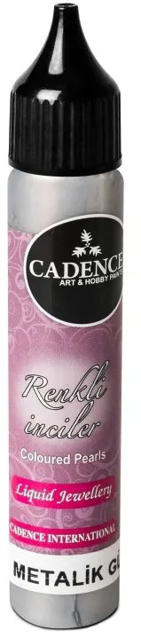 Cadence Metalické tekuté perly 25 ml stříbrné