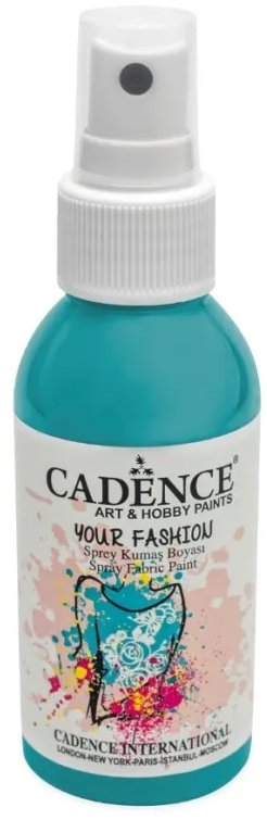 Barva na textil Cadence ve spreji 100 ml, světlá tyrkysová