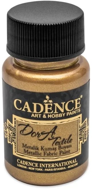 Cadence Metalická barva na textil 50 ml, antická zlatá
