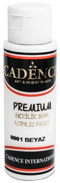 Cadence Premium 70 ml Bílá - akrylová barva pro umělecké projekty