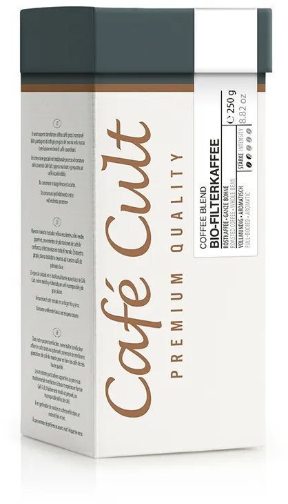Café Cult Zrnková Káva BIO ORGANIC FILTERKAFFEE 250 g