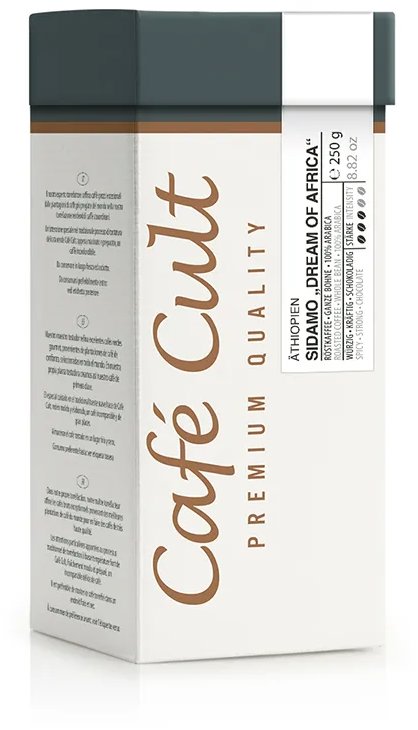 Café Cult Zrnková káva Etiopie Sidamo „Sen o Africe“ 250 g