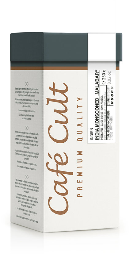Café Cult Zrnková káva Indie „Monsooned Malabar“ 250 g
