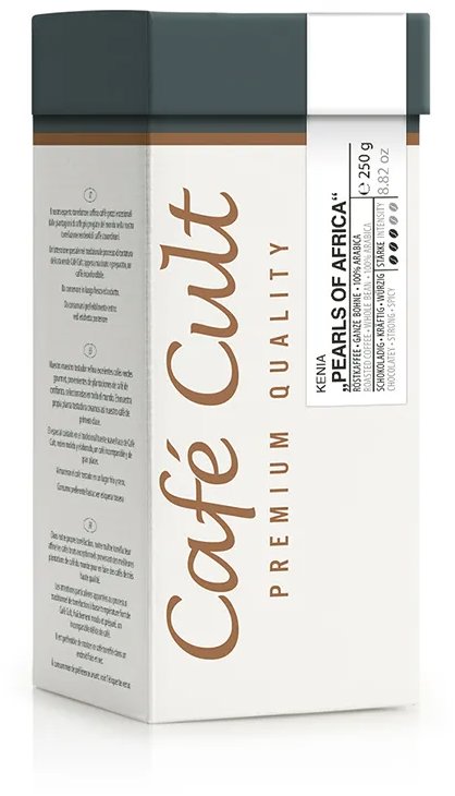 Cafe Cult Zrnková káva Kaffee Kenia „Pearls of Africa“ 250 g