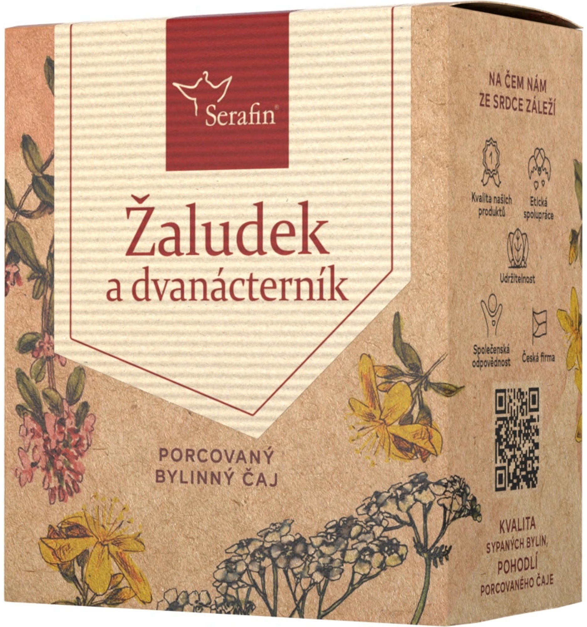 Serafin Žaludek a dvanácterník Bylinný porcovaný čaj 15 × 2,5 g