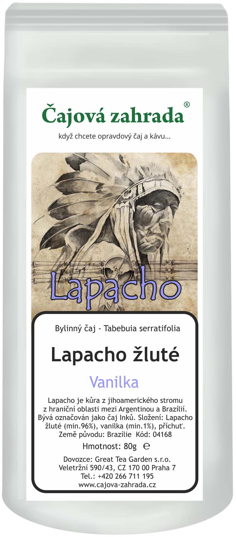 Čajová zahrada Lapacho žluté Vanilka 80 g