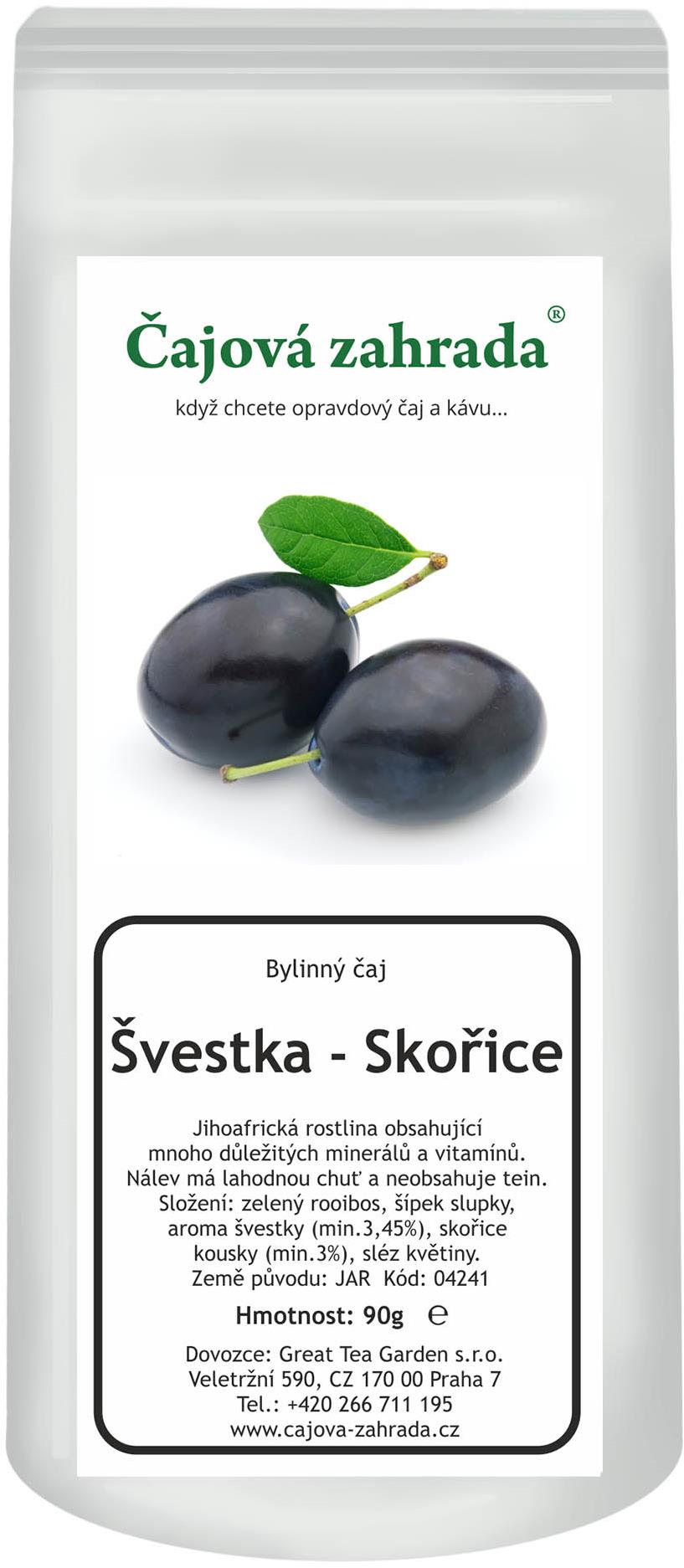 Čajová zahrada Rooibos Švestka & Skořice 500 g