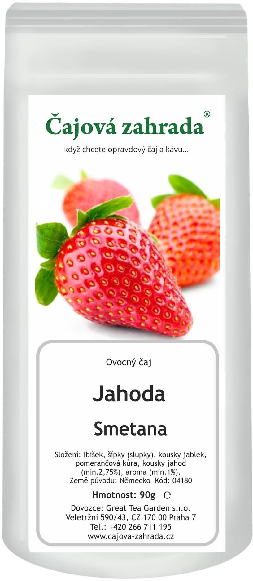 Čajová zahrada - Jahoda & Smetana - ovocný čaj, 90 g