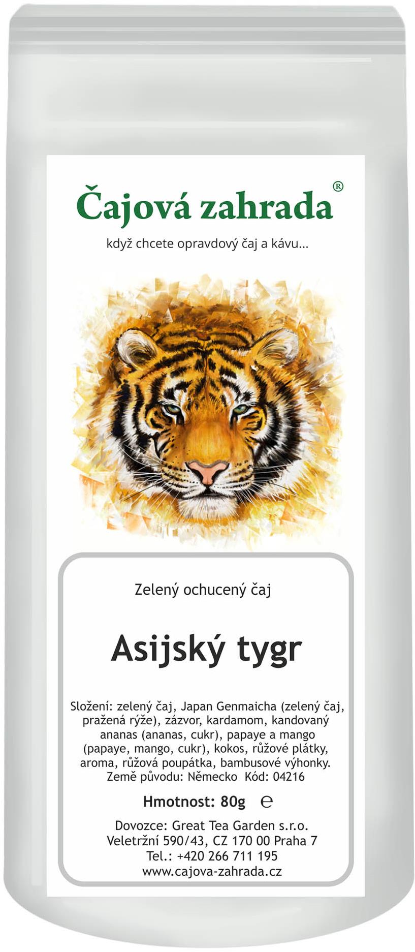 Čajová zahrada - Asijský tygr - zelený ochucený čaj, 500 g