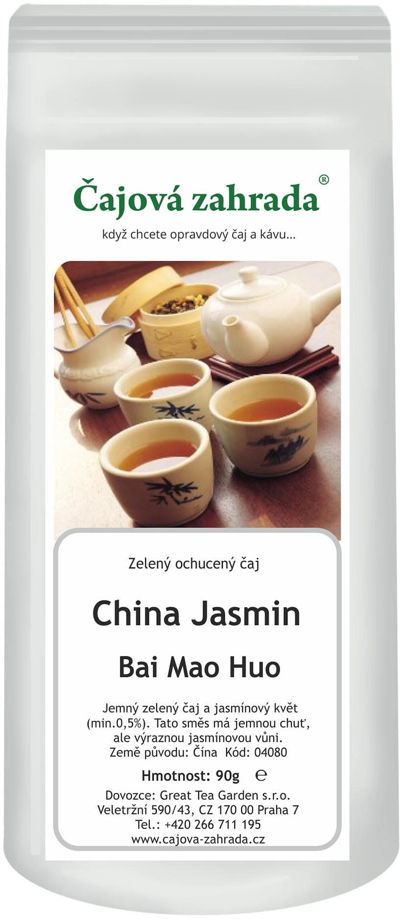 Čajová zahrada - China Jasmín Bai Mao Huo - jasmínový čaj, 90 g