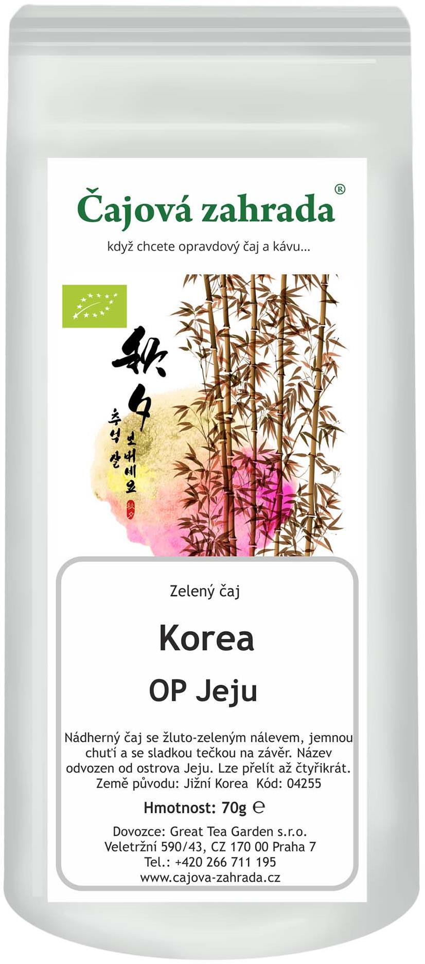 Čajová zahrada - Korea OP Jeju - zelený čaj, 70 g