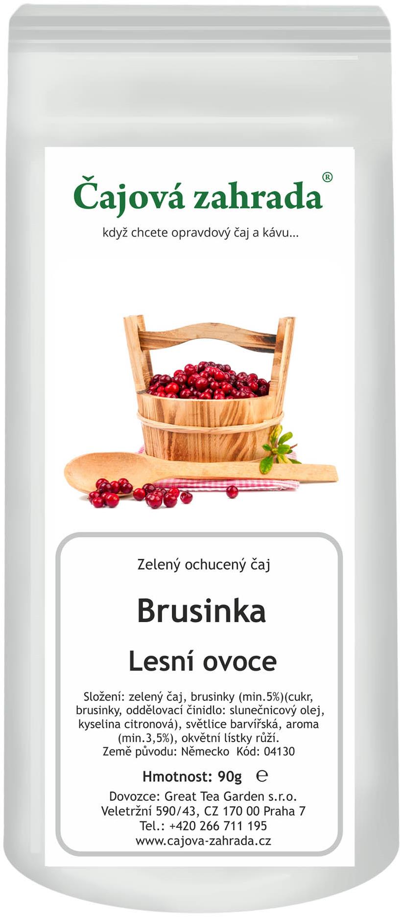 Čajová zahrada - Brusinka & Lesní ovoce - zelený ochucený čaj, 90 g