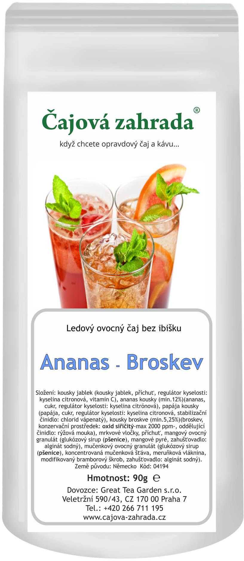 Čajová zahrada - Ananas & Broskev - ovocný čaj, 90 g