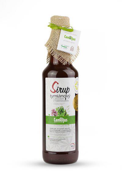 Camellus Sirup Klasik Tymiánový s jitrocelem a mateřídouškou, 0,5 l