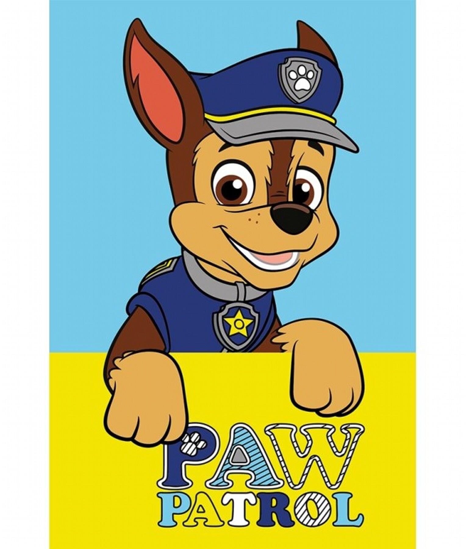 Carbotex Dětský ručník Tlapková Patrola Policista Chase 30 × 50 cm