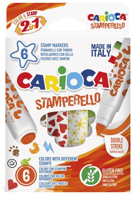 CARIOCA Stamperello s razítky 6 ks