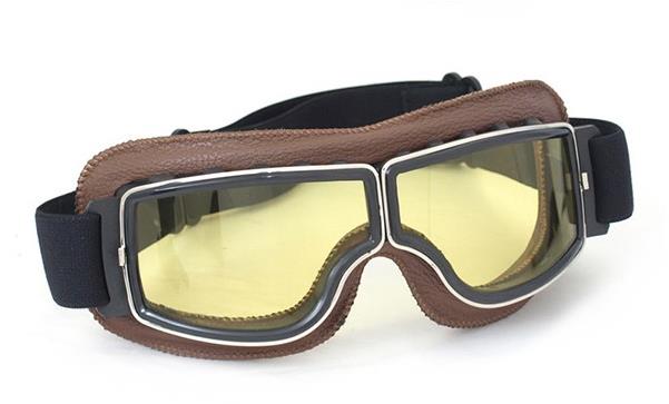 TXR Retro hnědé se žlutým plexi