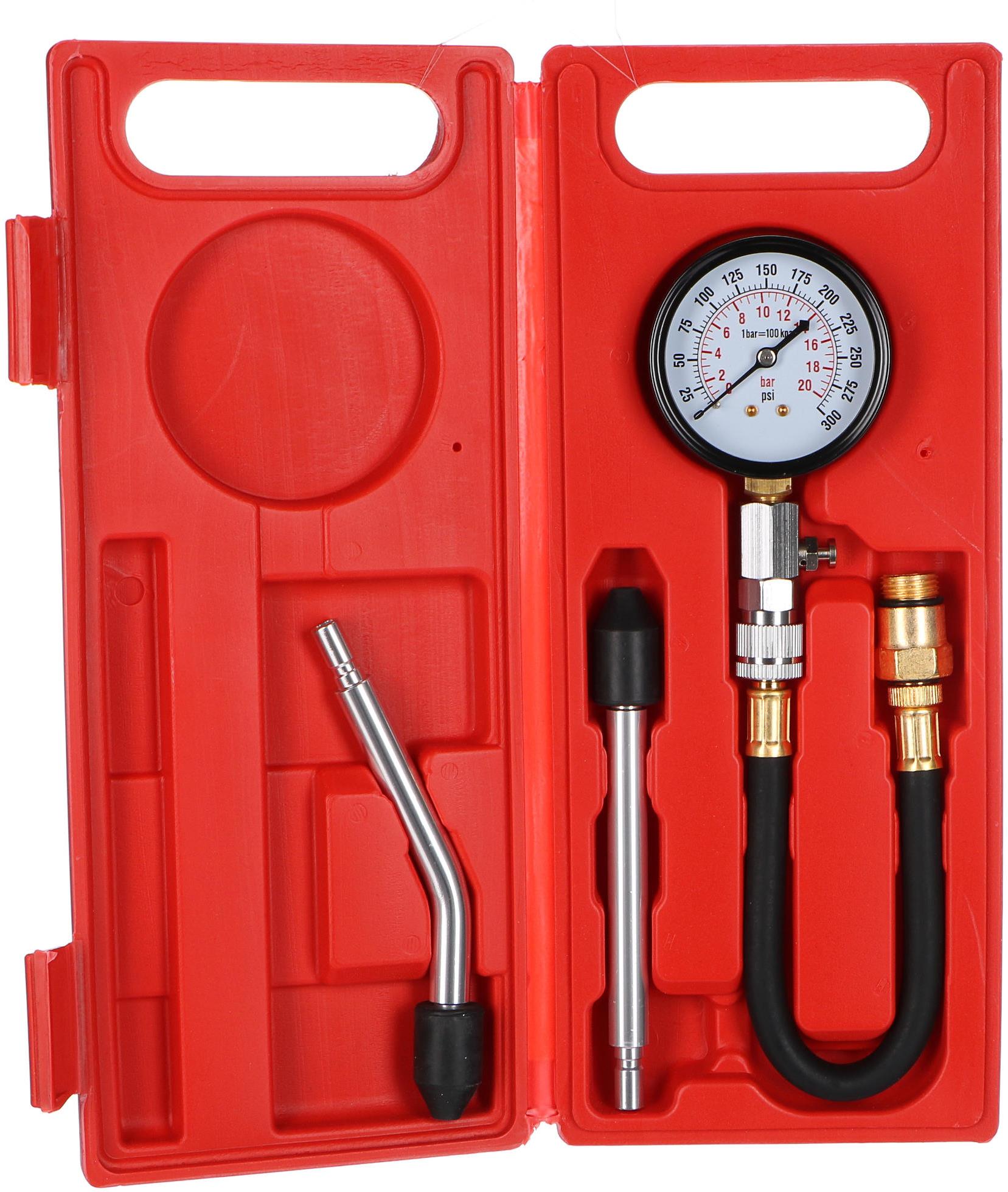 Sixtol Sada pro testování komprese benzínových motorů Mechanic Engine Tester 4, 0–20 bar, 4 ks