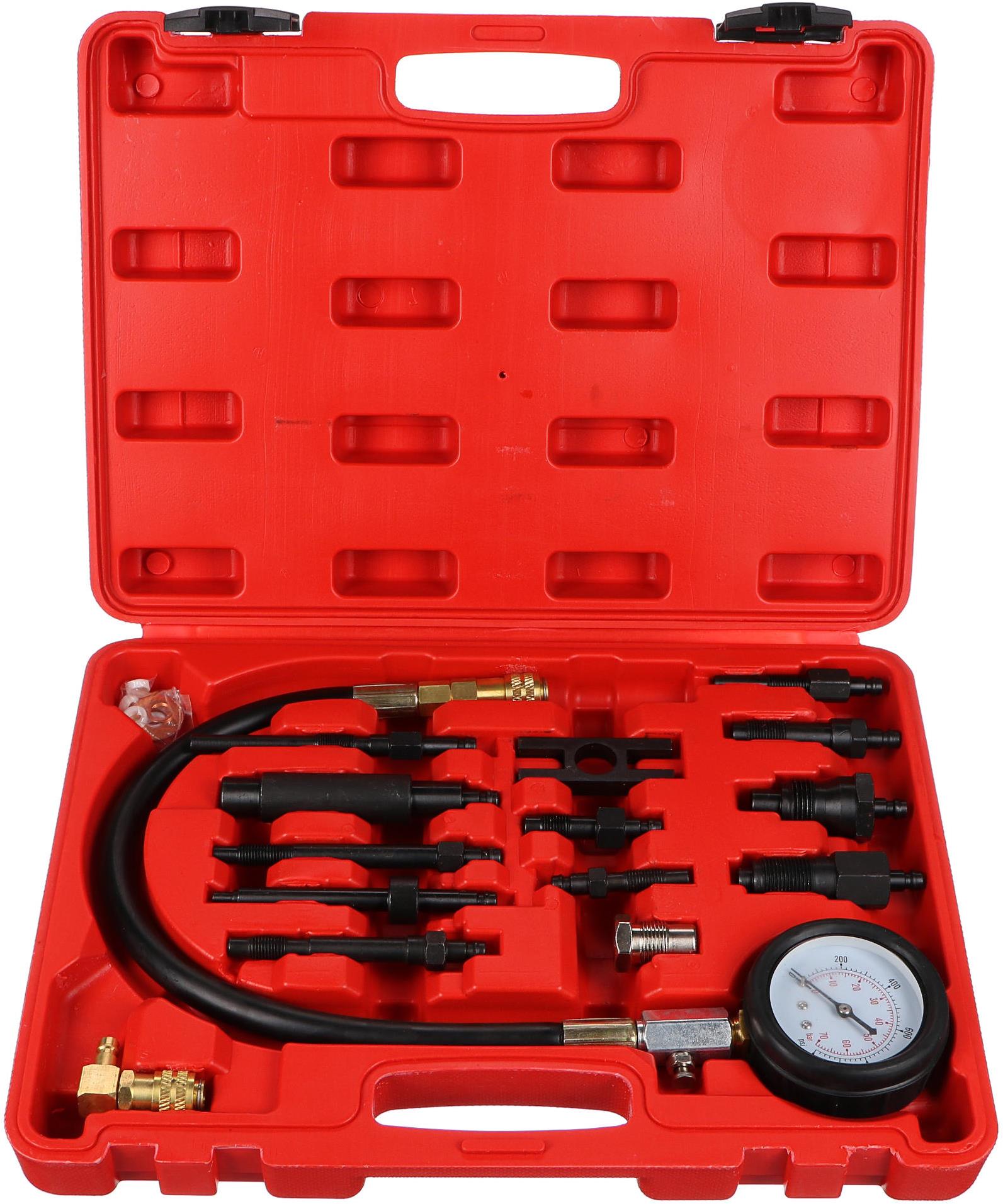 Sixtol Sada pro testování komprese naftových motorů Mechanic Engine Tester 23, 0–70 bar, 23 ks