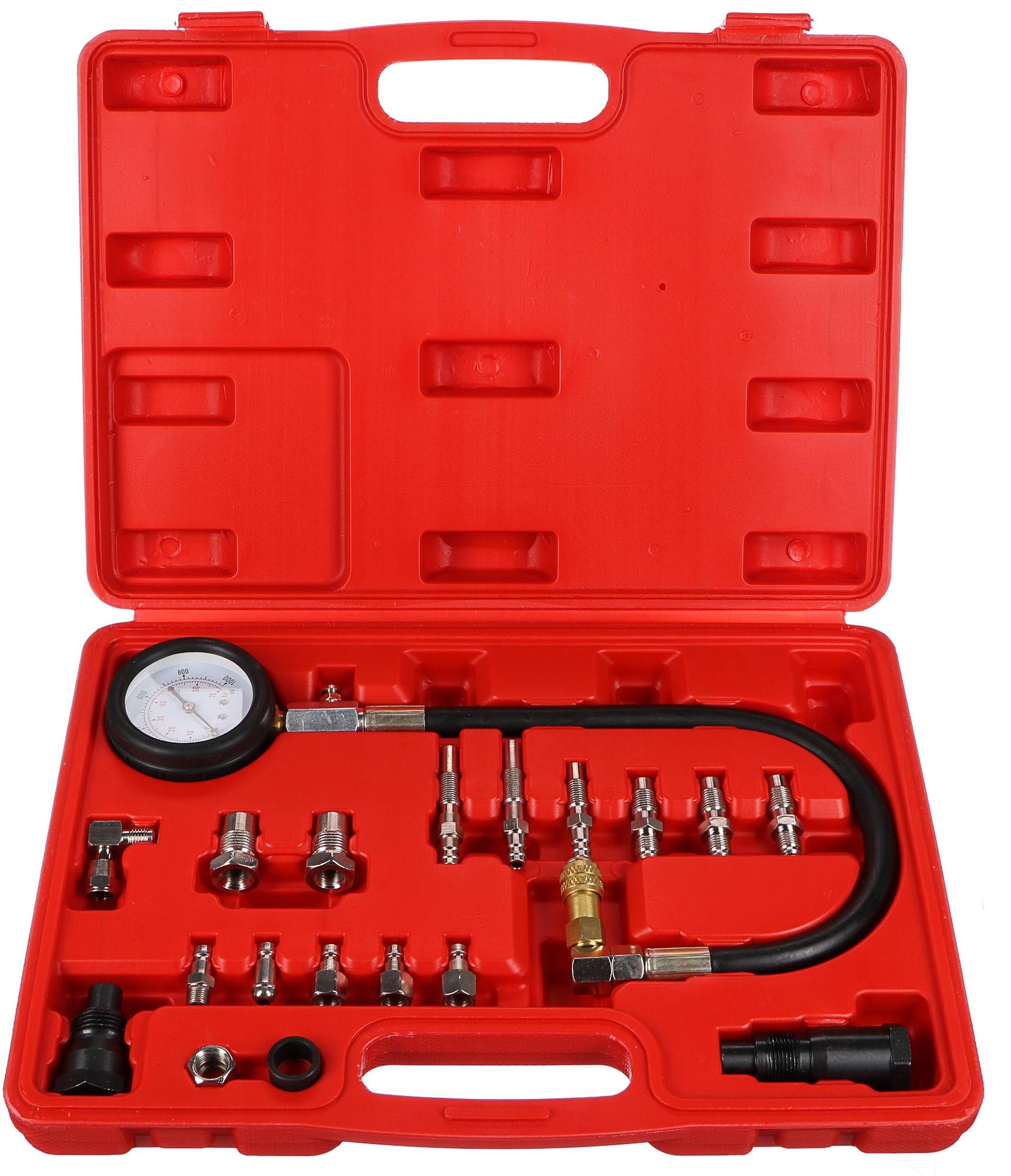 Sixtol Sada pro testování tlaku válce naftových motorů Mechanic Engine Tester 21, 0–70 bar, 21 ks