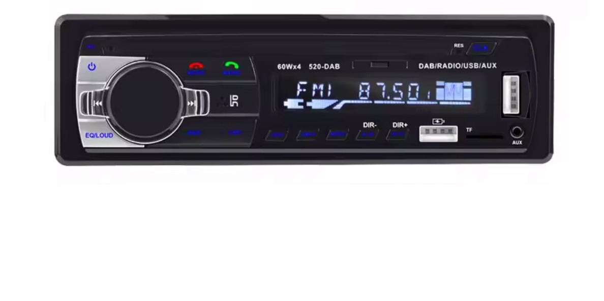 Mekede 1din Autorádio Bluetooth, USB, AUX, měnitelné podsvícení tlačítek