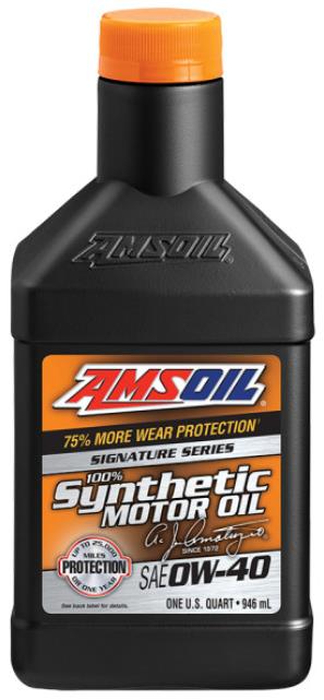 AMSOIL Plně syntetický motorový olej Signature Series 0W-40 946 ml (1 quart)