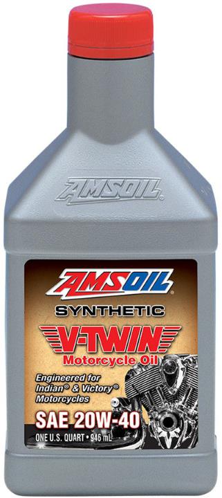 AMSOIL Plně syntetický motorový olej pro motocykly 20W-40 Synthetic V-Twin Motorcycle Oil 946 ml