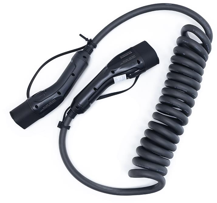 Sectron Nabíjecí kabel spirálový - Type 2 / Type 2, 22 kW, 3 × 32 A, 400 V, 6 m