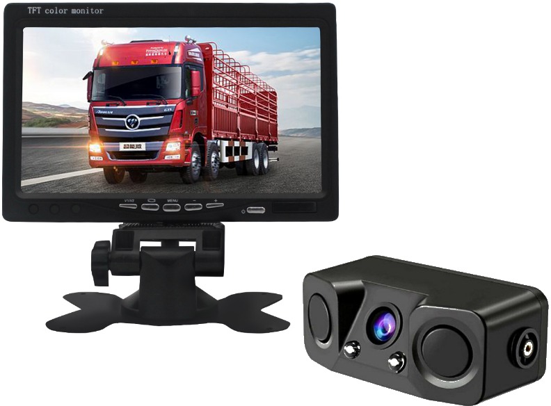 Xtech electronics Parkovací a couvací set - LCD monitor 7" + AHD kamera se 2 senzory
