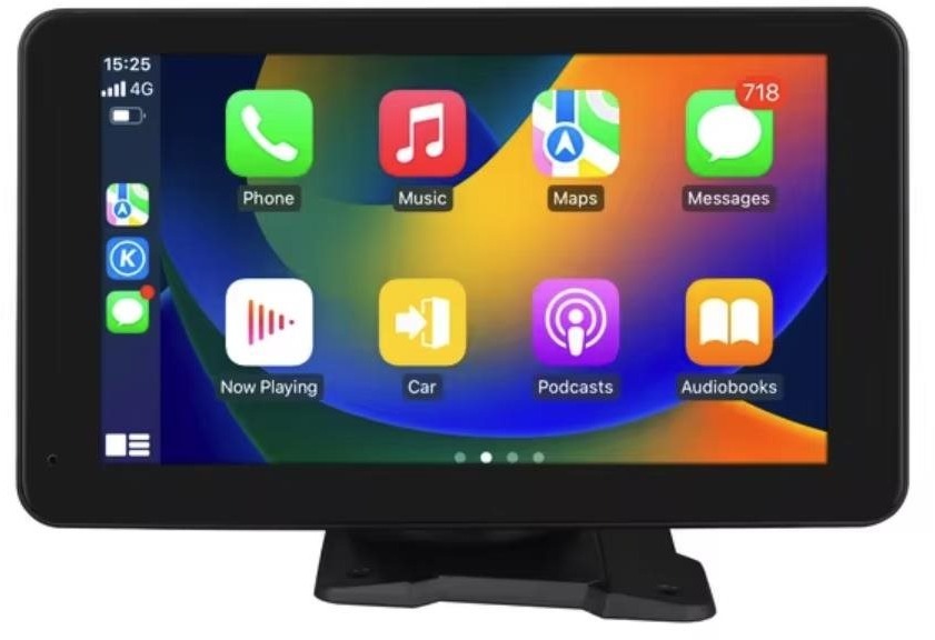 Ossuret Univerzální 7” otočný monitor, Bezdrátový CarPlay, Android Auto, FM, Bluetooth