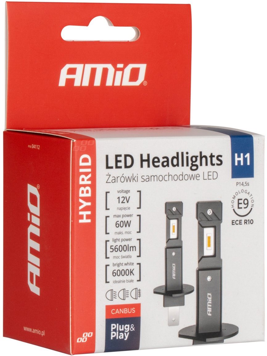 AMIO LED žárovky H1 12V 2800 lm HYBRID, 2 ks