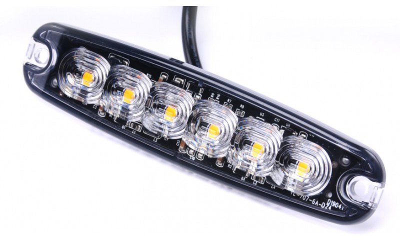 Autolamp CZ LED oranžové výstražné světlo PREDATOR 6*3W 7 mm