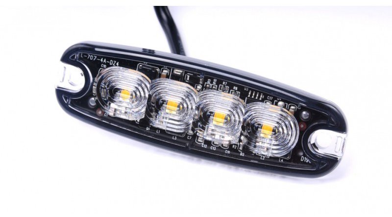 Autolamp CZ LED oranžové výstražné světlo PREDATOR 4*3W 7 mm