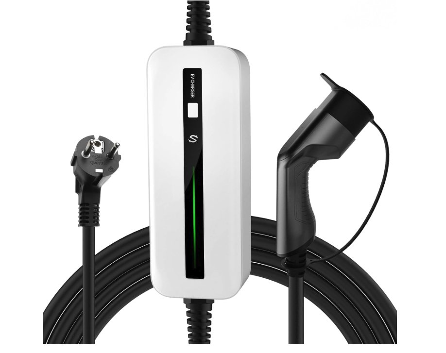 Morec Přenosná nabíječka pro elektromobily typ 2, 16 A, 3,68 kW, 6 m jedna fáze, EU zástrčka, 230V