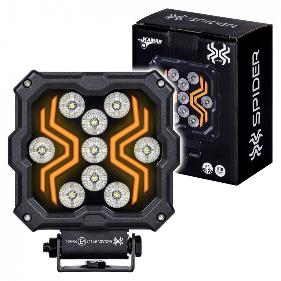 Kamar Světlomet X-SPIDER LED pracovní, čtvercový, 12-24V