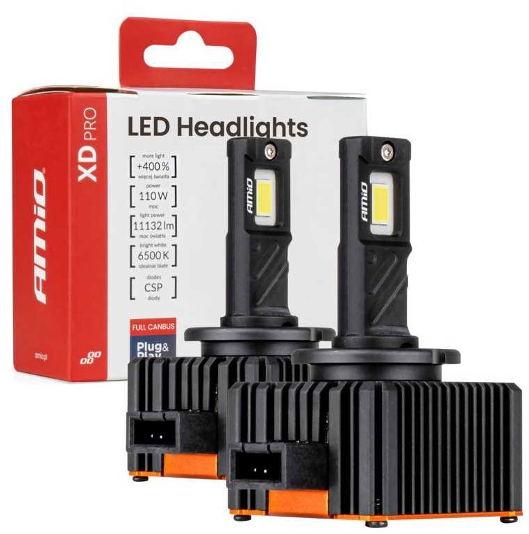 AMIO LED žárovky D1S/D1R 5566 LM FULL CANBUS, 2 ks