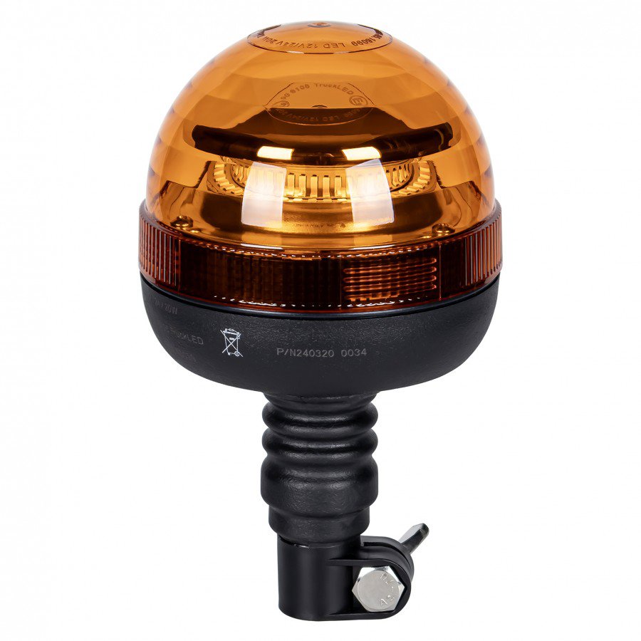 Kamar Maják LED na tyč 12V-24V oranžový, 45 LED