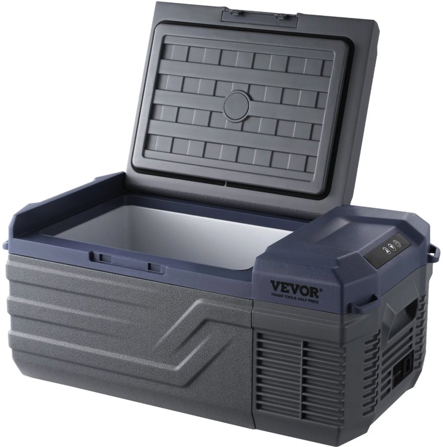 VEVOR Kompresorová autochladnička -20°C, 15 l mraznička s jednou zónou 12/24V DC a 100-240V AC