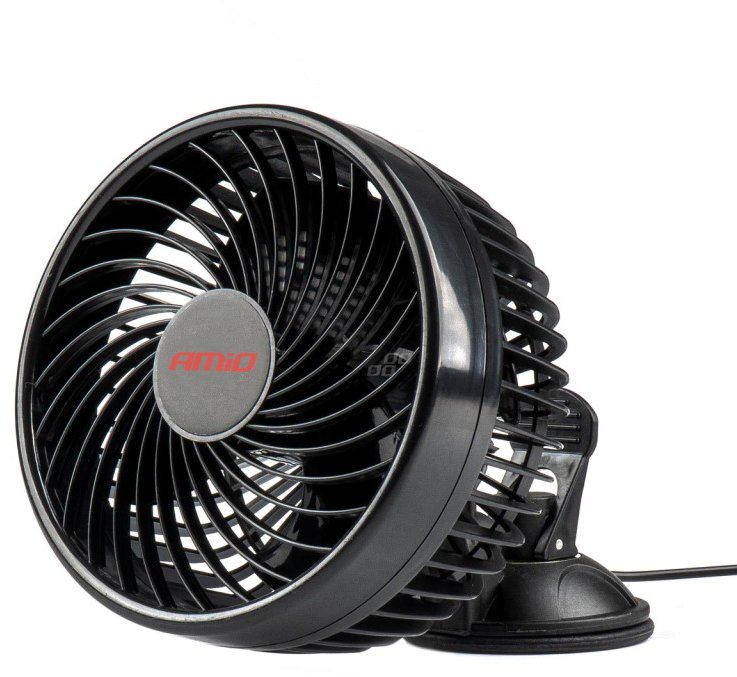 AMIO Ventilátor do auta s přísavkou 6"/12V
