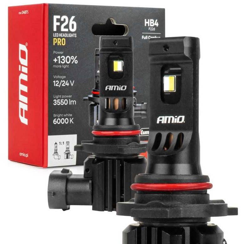 Amio LED HB4 12/24V 3550 lm + 130 % 2 ks