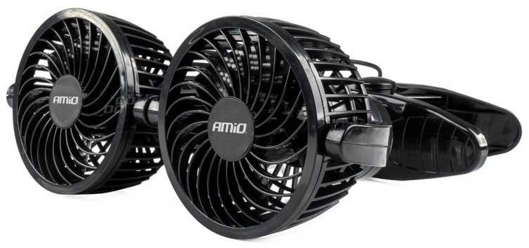 Amio Ventilátor do auta s klipem 24 V, dvojitý