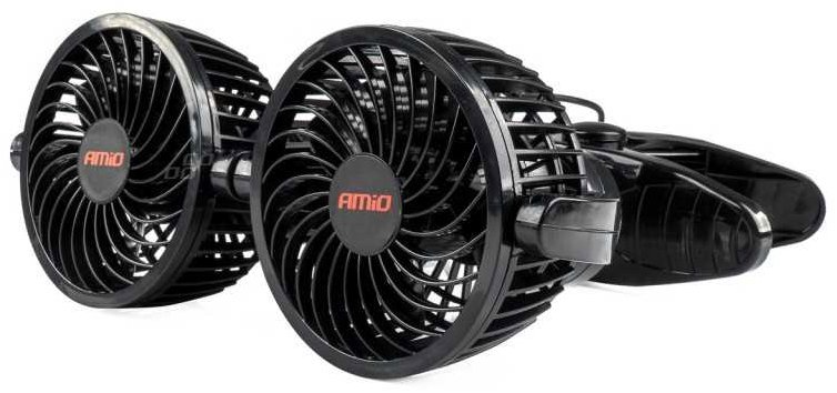 Amio Ventilátor do auta s klipem 12 V, dvojitý