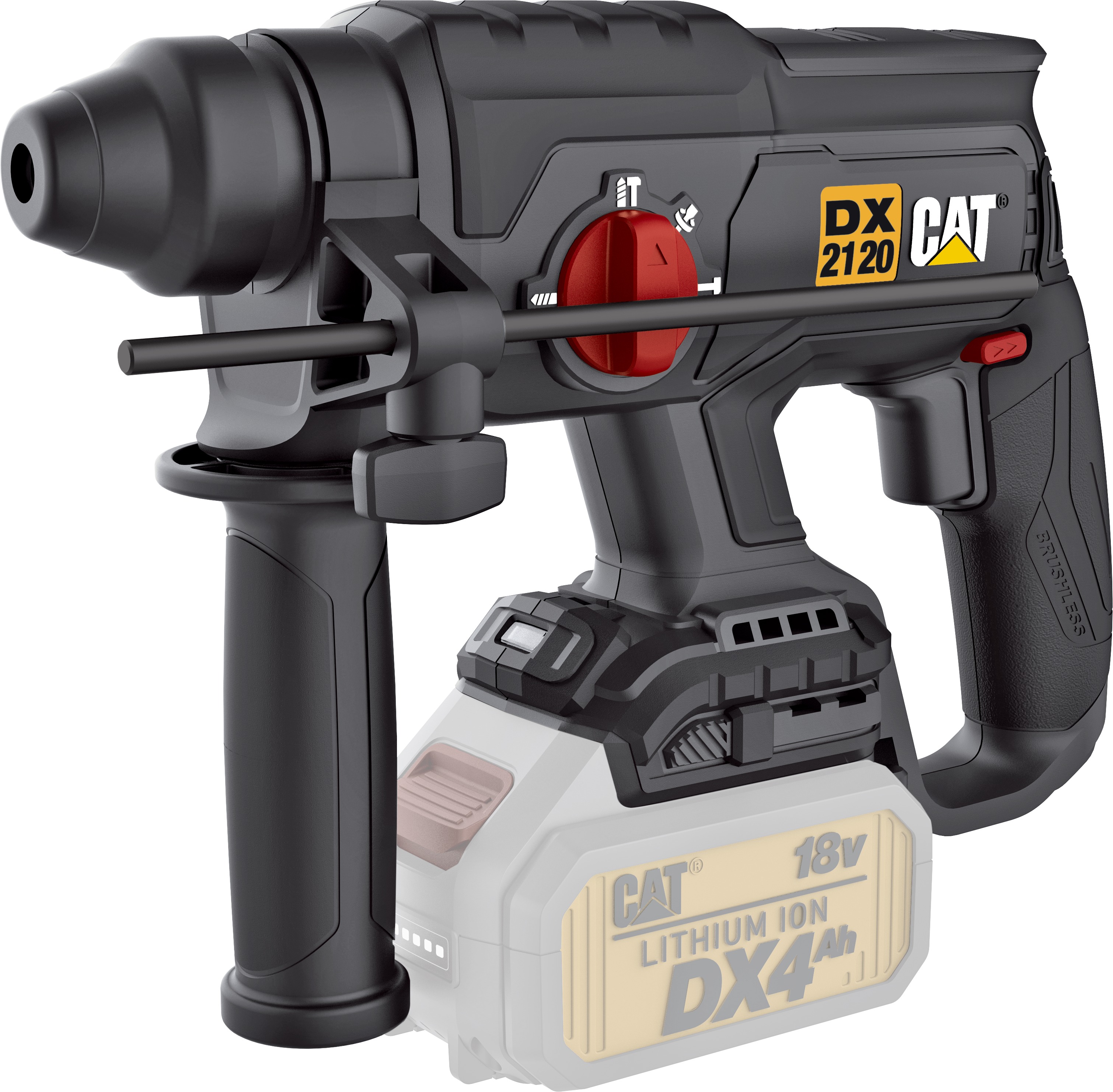CAT Vrtací kladivo AKU 18V Brushless 2J DX2120B (bez AKU)