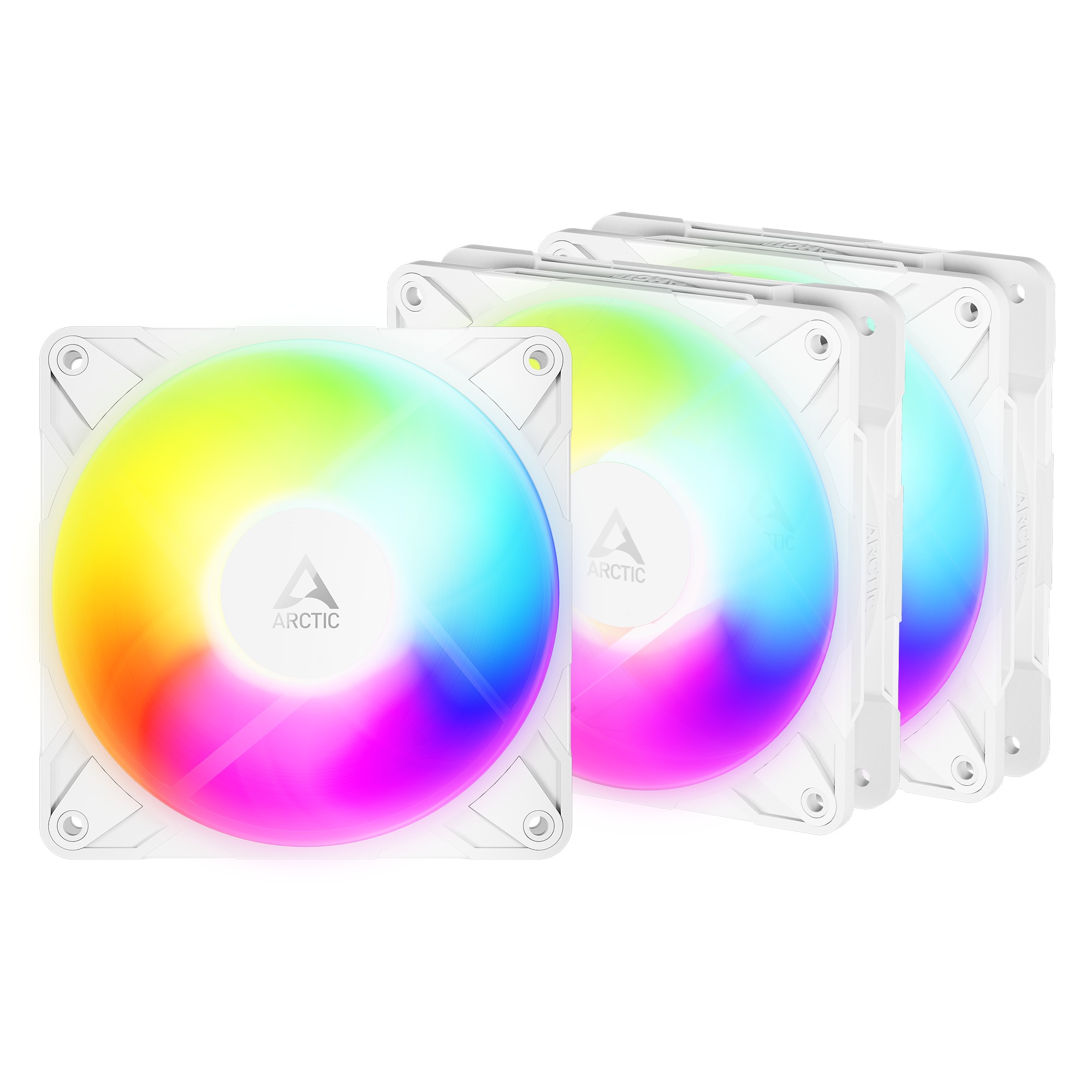 ARCTIC P12 Pro Reverse A-RGB White 3-Pack