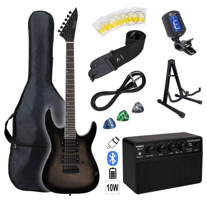 Rocktile Pro J150-TB Set Super Strat Black Pro