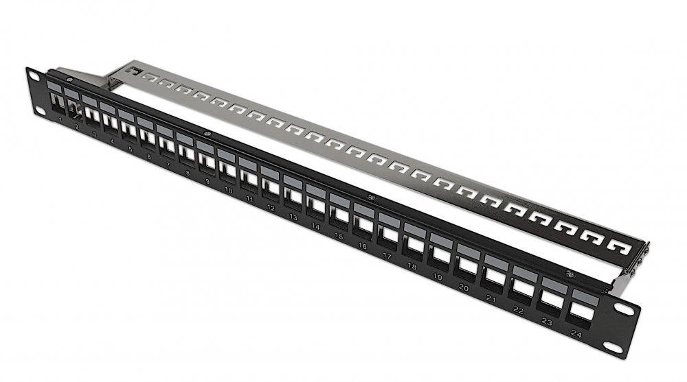 CTnet patch panel 24port UTP/FTP modulární, 1U