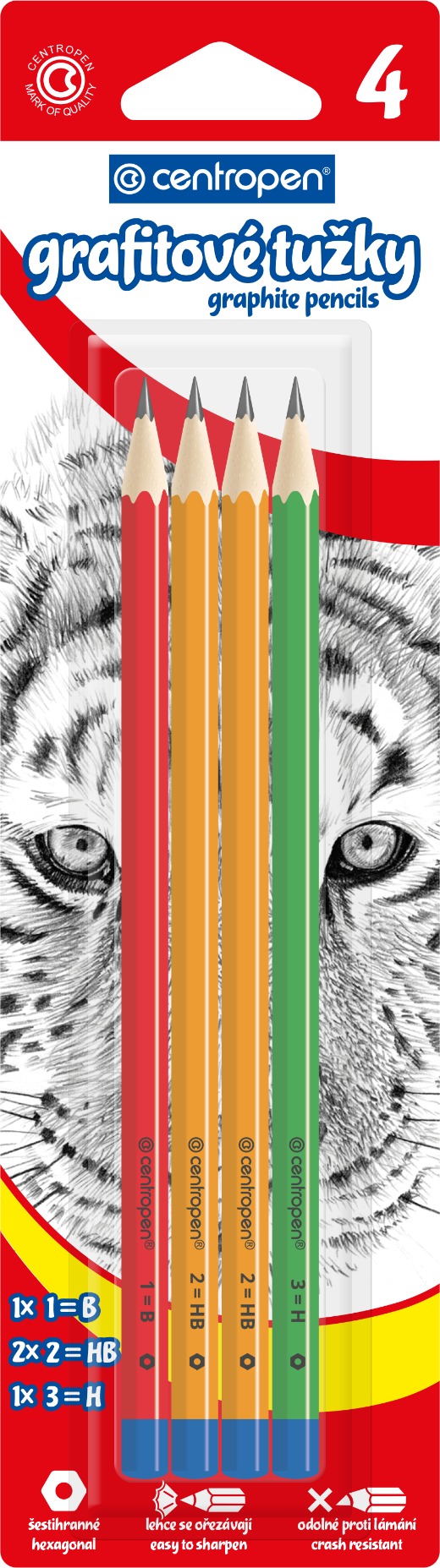 CENTROPEN grafitové tužky 9510 4 ks
